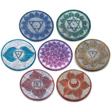 Zeepsteen chakra ronde wierookhouder - afbeelding 1