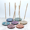 Zeepsteen chakra ronde wierookhouder