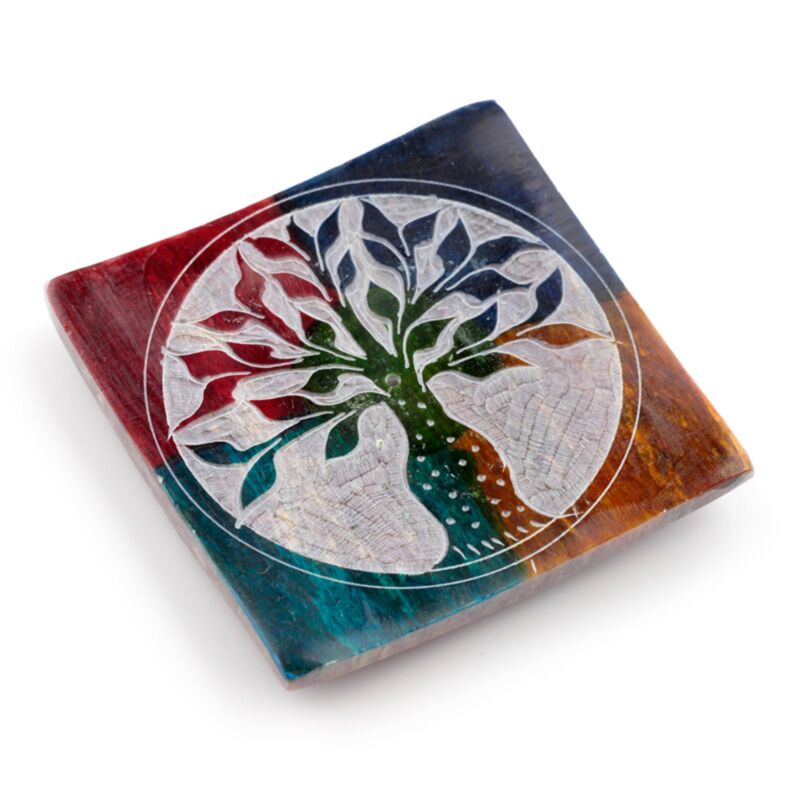 Tree of life zeepsteen wierookhouder schaaltje