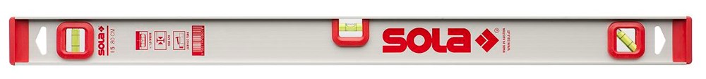Sola alu-waterpas i-prof. met 45° libel i5 40, 40cm 3 libellen 1,00mm m zilver - 01254501 - 01254501