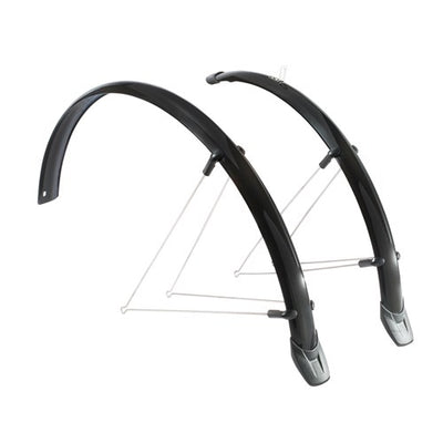 Stel spatborden 28 inch 46 pvc zwart eurofender