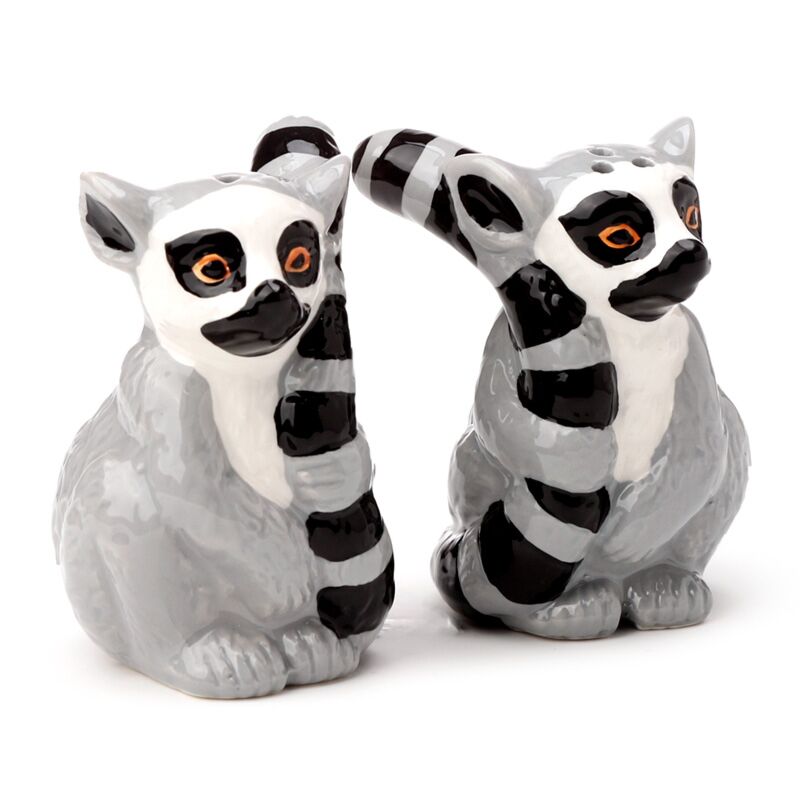 Lemur keramiek peper- en zoutstel