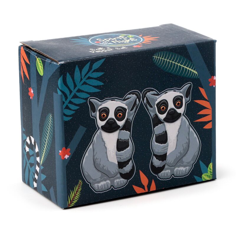 Lemur keramiek peper- en zoutstel