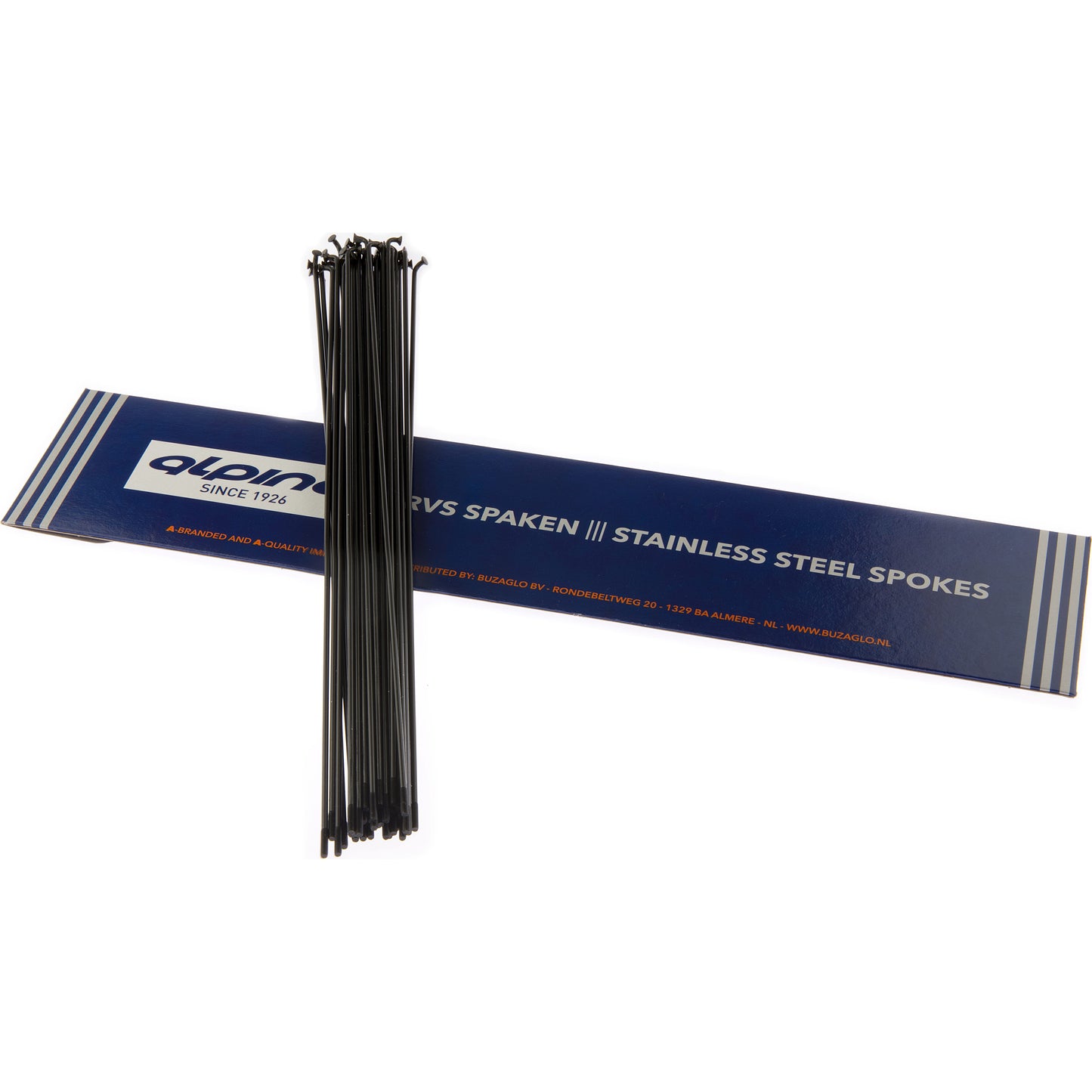 Alpina Spaken 14G (2,00mm) 252mm RVS Zwart (P36)