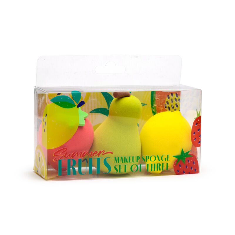 Zomerfruit set van 3 makeup sponsjes