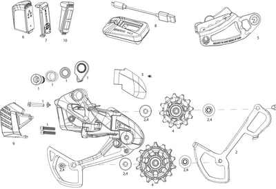 Sram achterderailleur gx eagle axs rear derail. gx eagle axs 12sp lunar