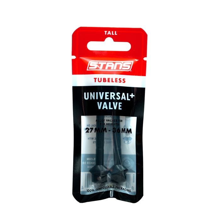 Stans stan's tubeless universal+ valves - tall - black