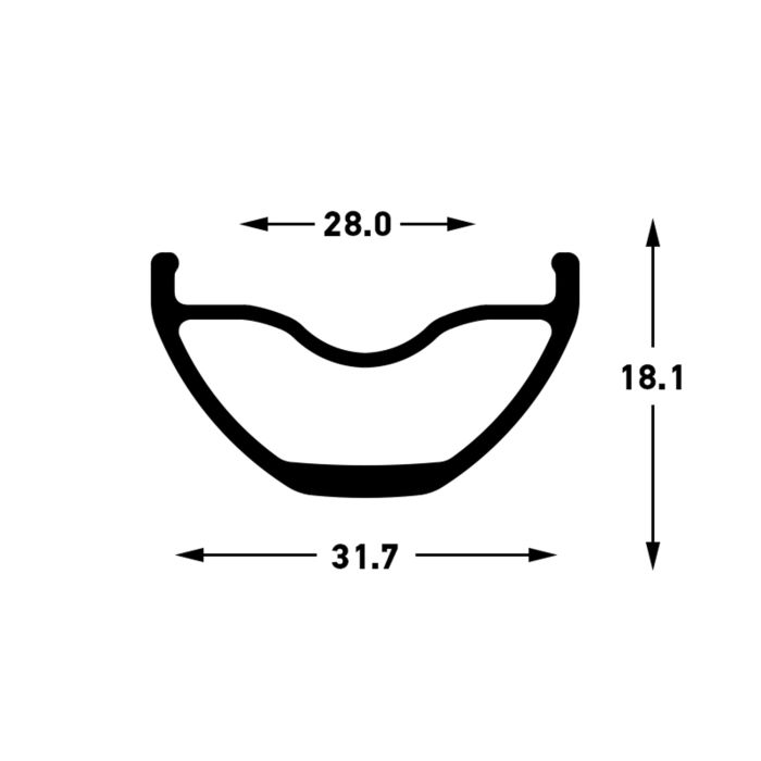 Stans stan's arch s2 rim - 29'' - 32h - black gray