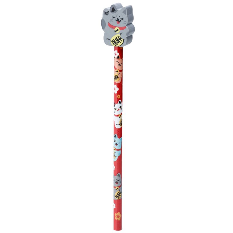 Maneki neko gelukskat - gum potlood
