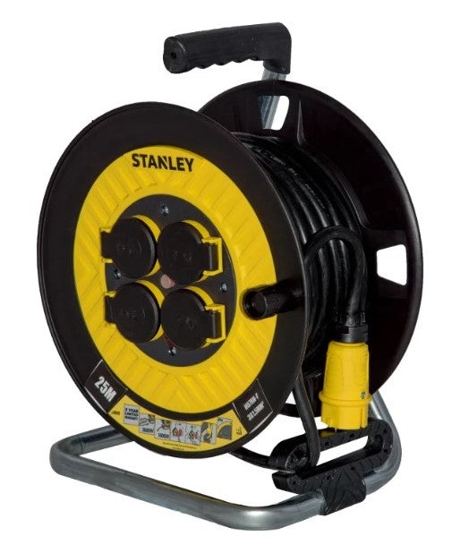 Stanley kabelhaspel 25m schuko h07rnf 3x1.5 mm² (type c) - sta274878