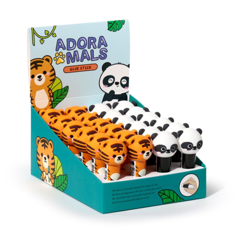 Adoramals wilde dierene tijger panda lijmstift