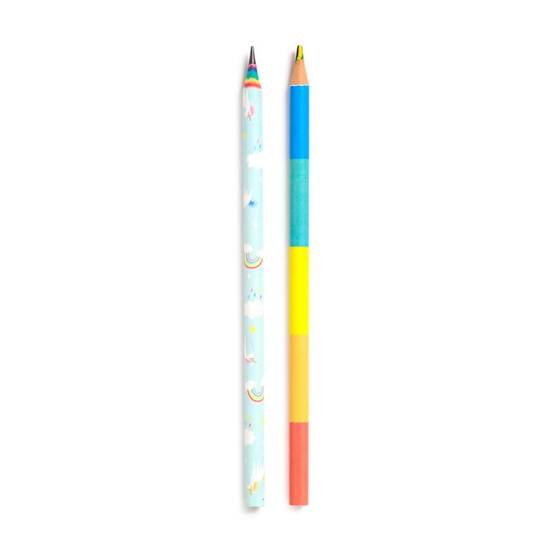 Unicorn magic set 2 regenboog potloden