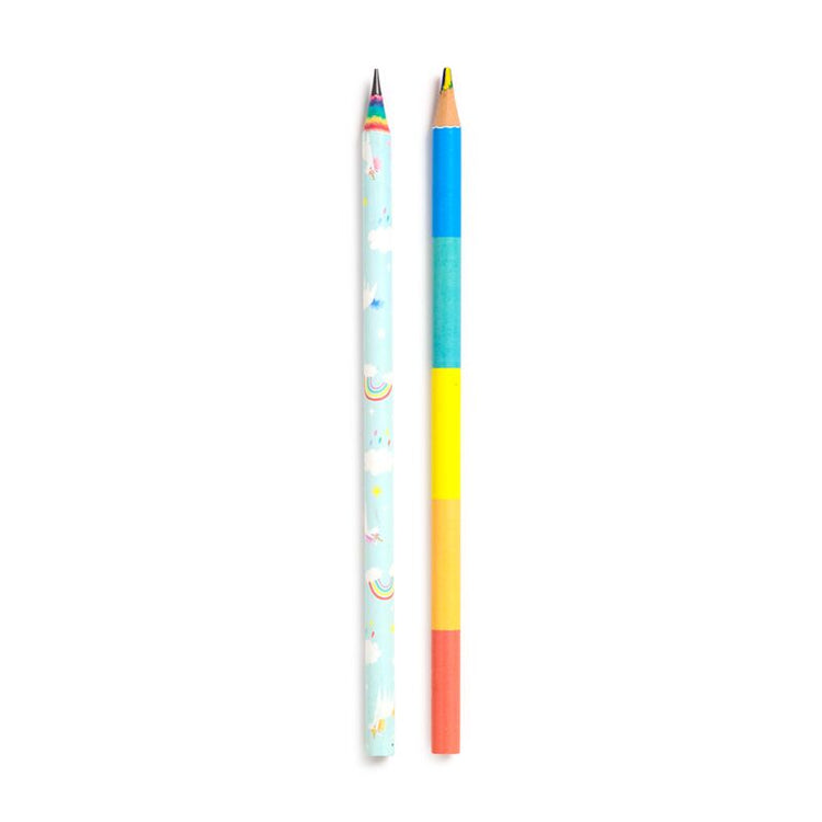 Unicorn magic set 2 regenboog potloden
