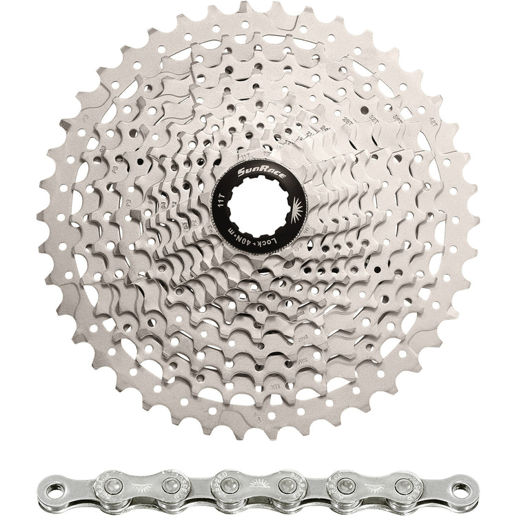 Spanninga sunrace combipack csms3 10v 11-40t met ketting cn10a