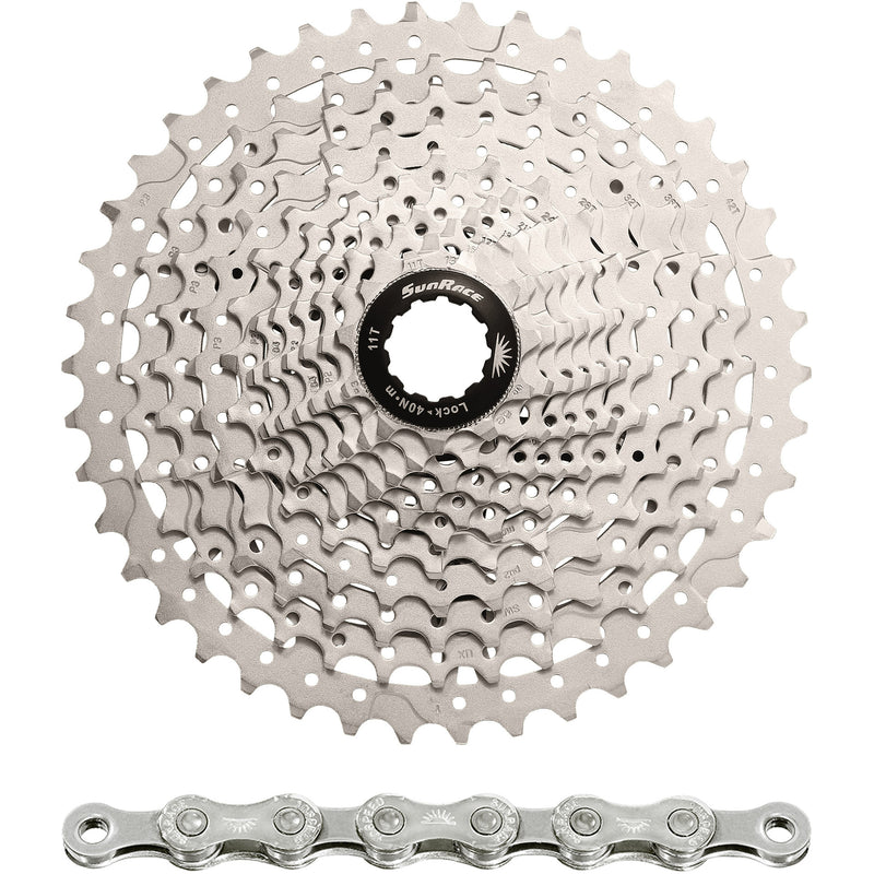 Spanninga sunrace combipack csms3 10v 11-40t met ketting cn10a