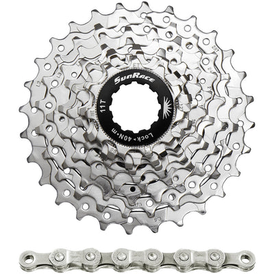Spanninga sunrace combipack csr91 9v 11-25t met ketting cnm94