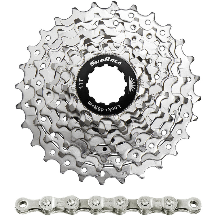 Spanninga sunrace combipack csr91 9v 11-25t met ketting cnm94