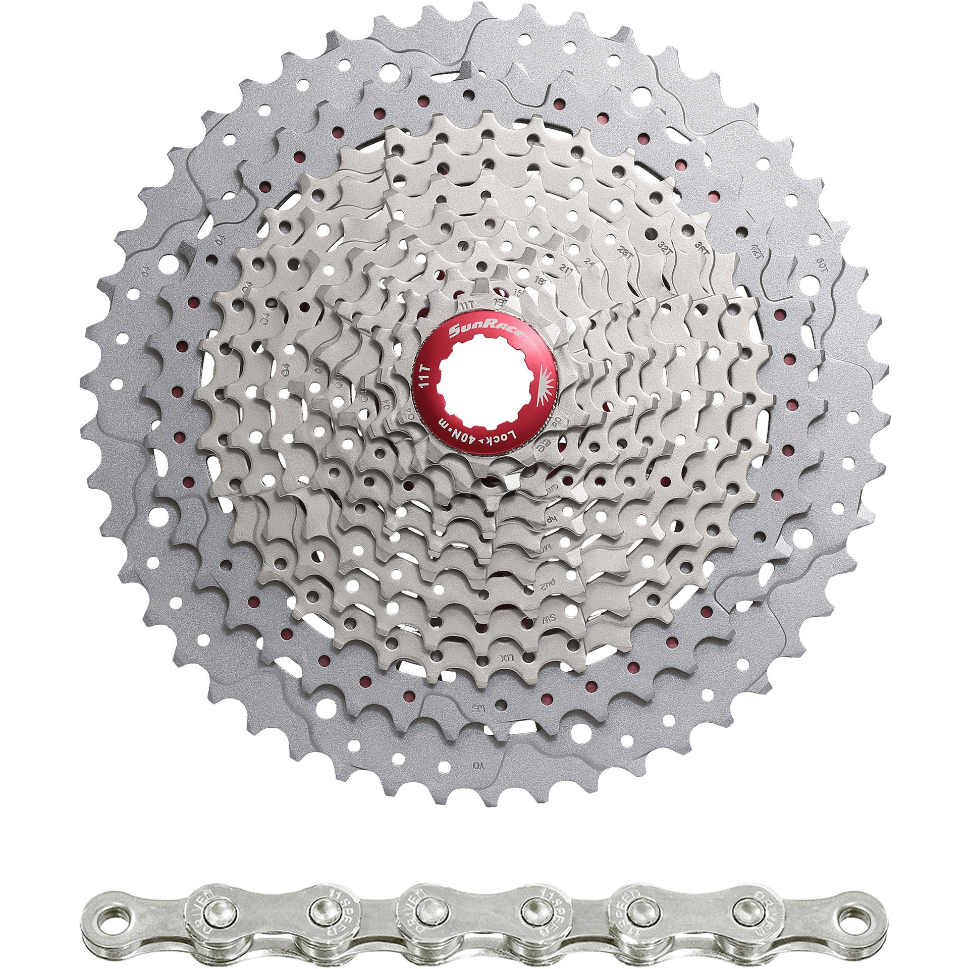 Spanninga sunrace combipack mx8 11v 11-46t met ketting cn11a
