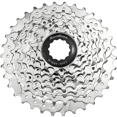 Spanninga sunrace cassette csm66 8v 11-34t nikkel zilver (10st)