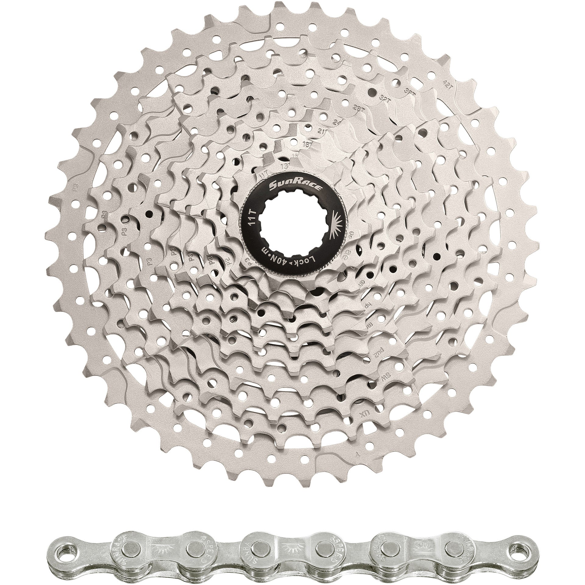 Spanninga sunrace cassette csms3 10v 11-42t metallic (10st)