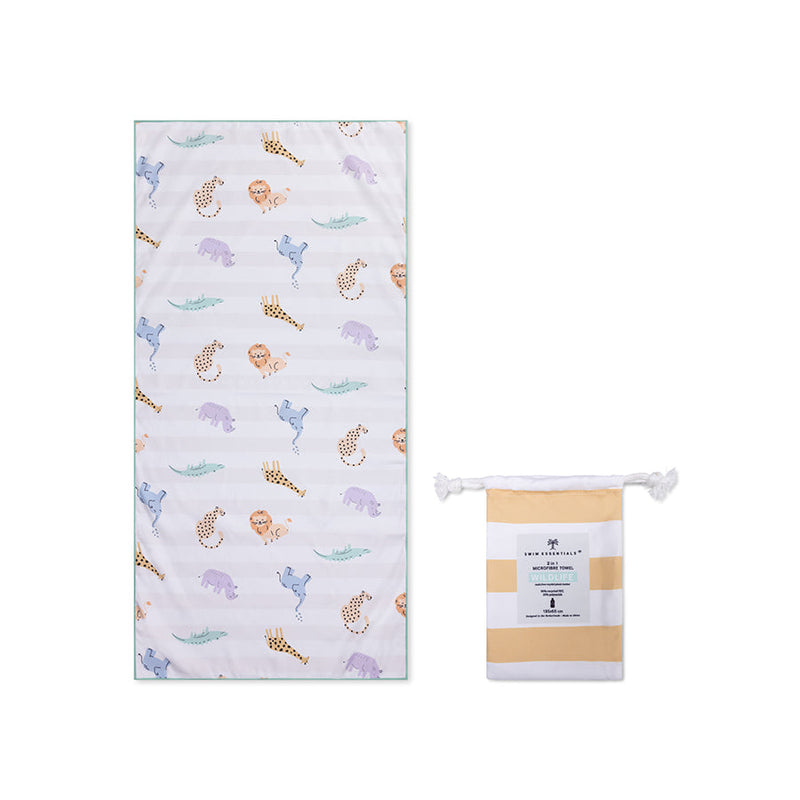 Safari | meerkleurige microvezel handdoek 135 x 65 cm