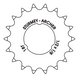Sturmey-archer europa n.v. tandwiel sturmey archer 18t - 1 8 vlak model - chroom