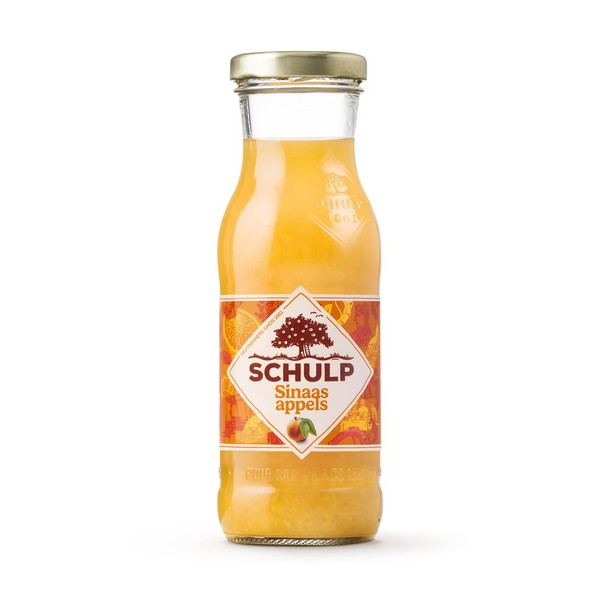 Schulp ambachtelijk sinaasappelsap glazen flesje (15x 20cl)
