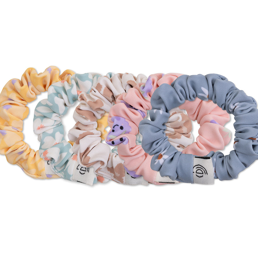 Essentials | meerkleurige scrunchie - set van 5