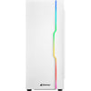 Sharkoon rgb slider midi tower behuizing (wit | 3x usb-a | rgb | tempered glass)