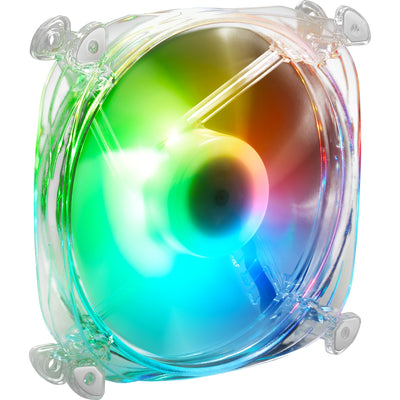Sharkoon shark disc rgb case fan (transparant, 120 x 120 x 25 mm)