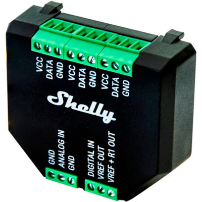 Shelly plus add-on aansluiting uitbreiding (zwart)