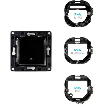 Shelly wall switch 1 knop (zwart)