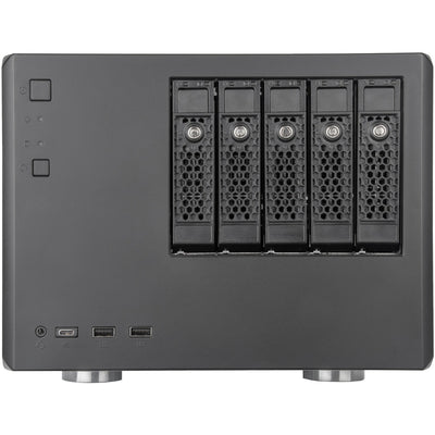 Silverstone sst-cs351 mini tower behuizing (zwart | 2x usb-a | 1x usb-c)