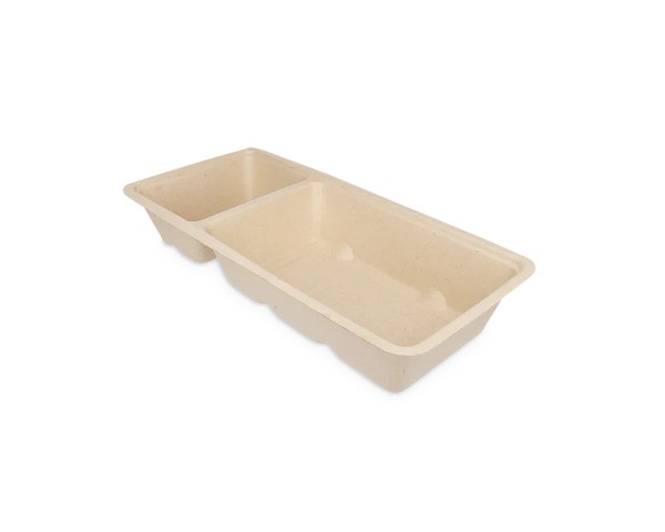 Takeaware snackbakje a22 bagasse pfas-vrij (a9+saus) (500 stuks)