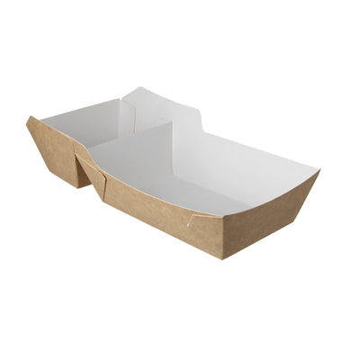 Takeaware frietbakje a22 kraft wit bio (a9+saus)(400 stuks)