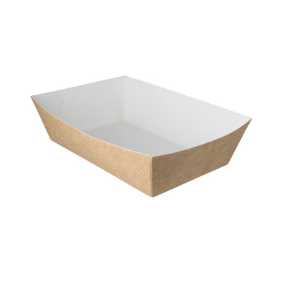 Takeaware frietbakje a50 kraft wit bio (400 stuks)