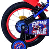 Sonic prime kinderfiets - jongens - 14 inch - blauw rood - twee handremmen