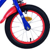 Sonic prime kinderfiets - jongens - 14 inch - blauw rood - twee handremmen