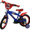 Sonic prime kinderfiets - jongens - 14 inch - blauw rood - twee handremmen
