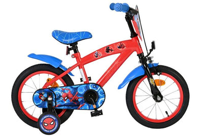 Spiderman marvel spider-man kinderfiets - jongens - 14 inch - rood blauw