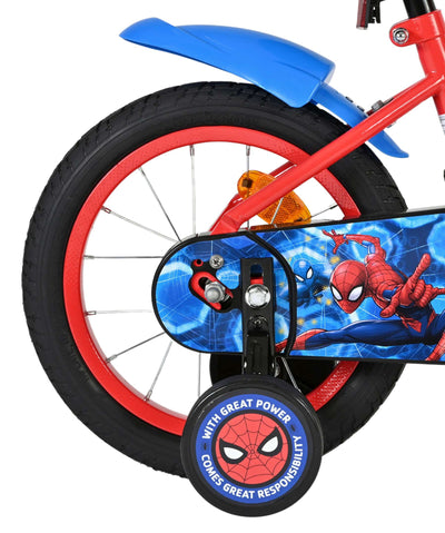 Spiderman marvel spider-man kinderfiets - jongens - 14 inch - rood blauw
