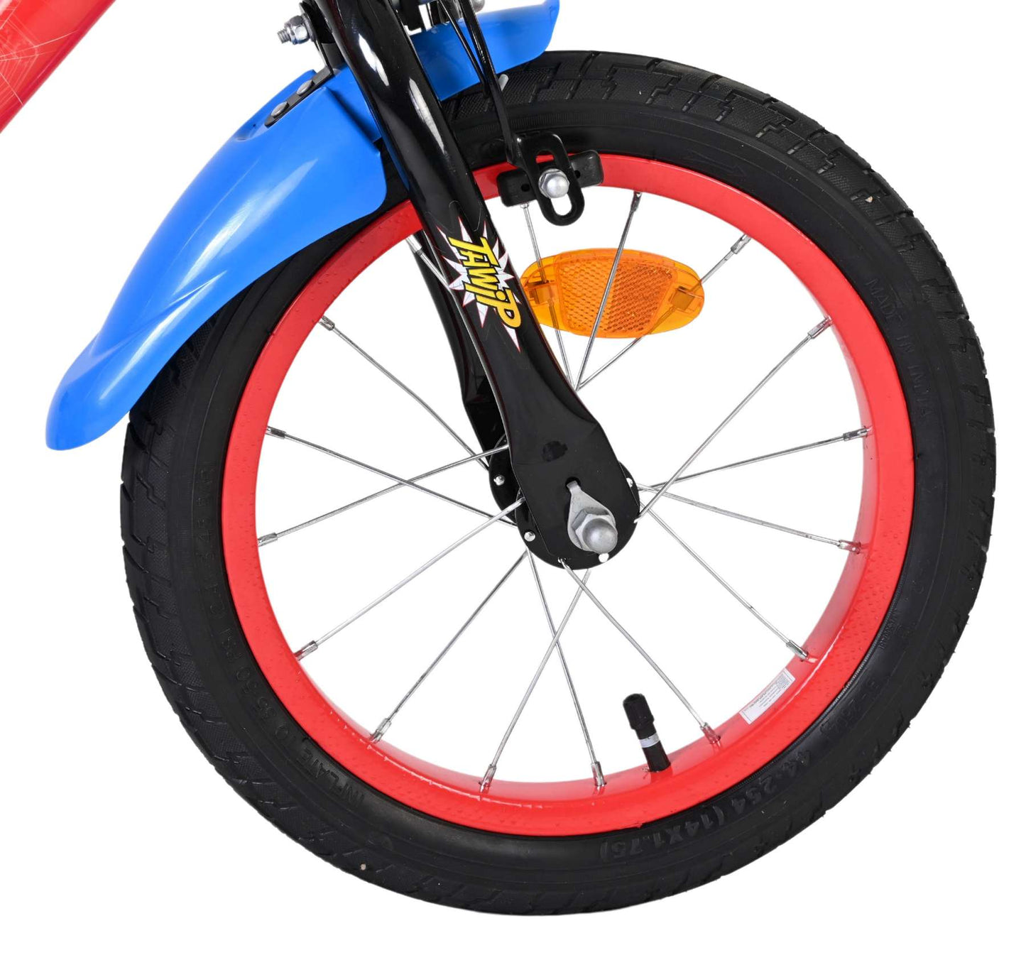 Spiderman spider-man kinderfiets - jongens - 14 inch - blauw rood - twee handremmen
