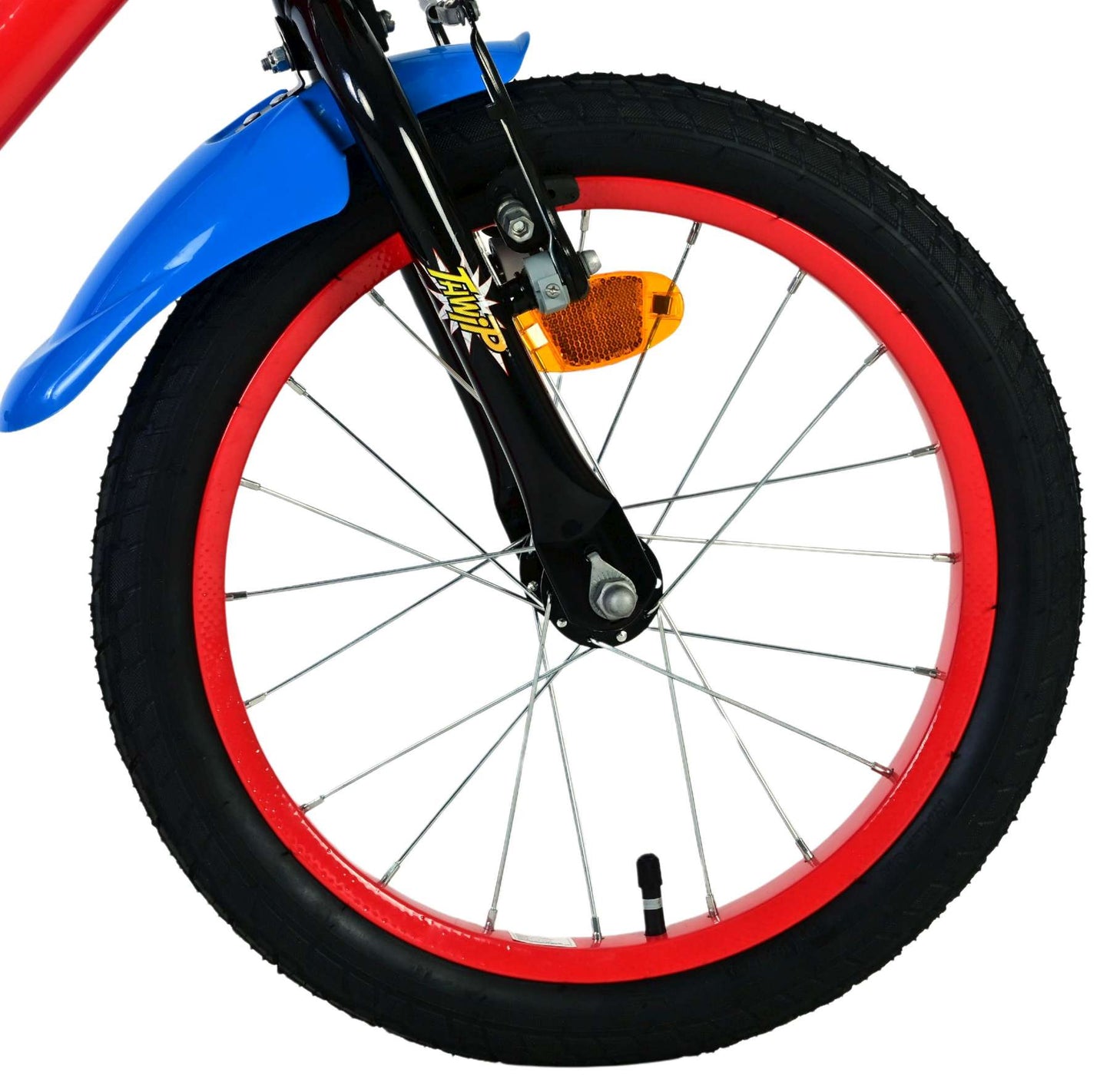 Spiderman spider-man kinderfiets - jongens - 16 inch - blauw rood - twee handremmen