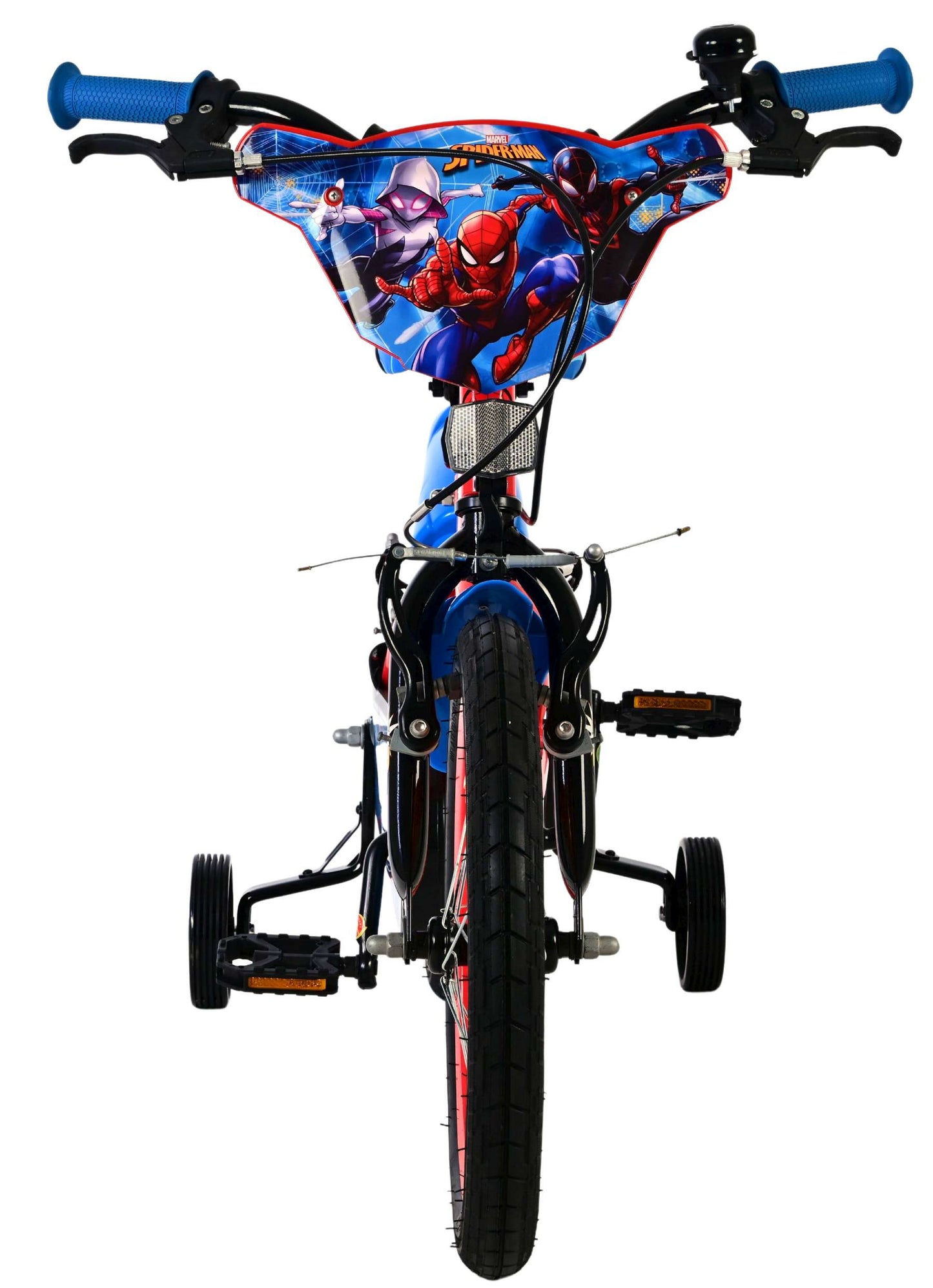 Spiderman spider-man kinderfiets - jongens - 16 inch - blauw rood - twee handremmen