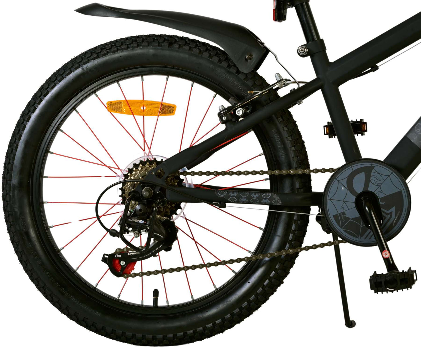 Spider-Man - Kinderfiets - Jongens - 20 inch - Mat Zwart - 2 Handremmen