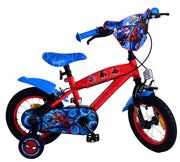 Ultimate Spider-Man Kinderfiets - Jongens - 12 inch - Blauw Rood - Twee handremmen - afbeelding 2