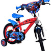 Spiderman ultimate spider-man kinderfiets - jongens - 14 inch - blauw rood - twee handremmen