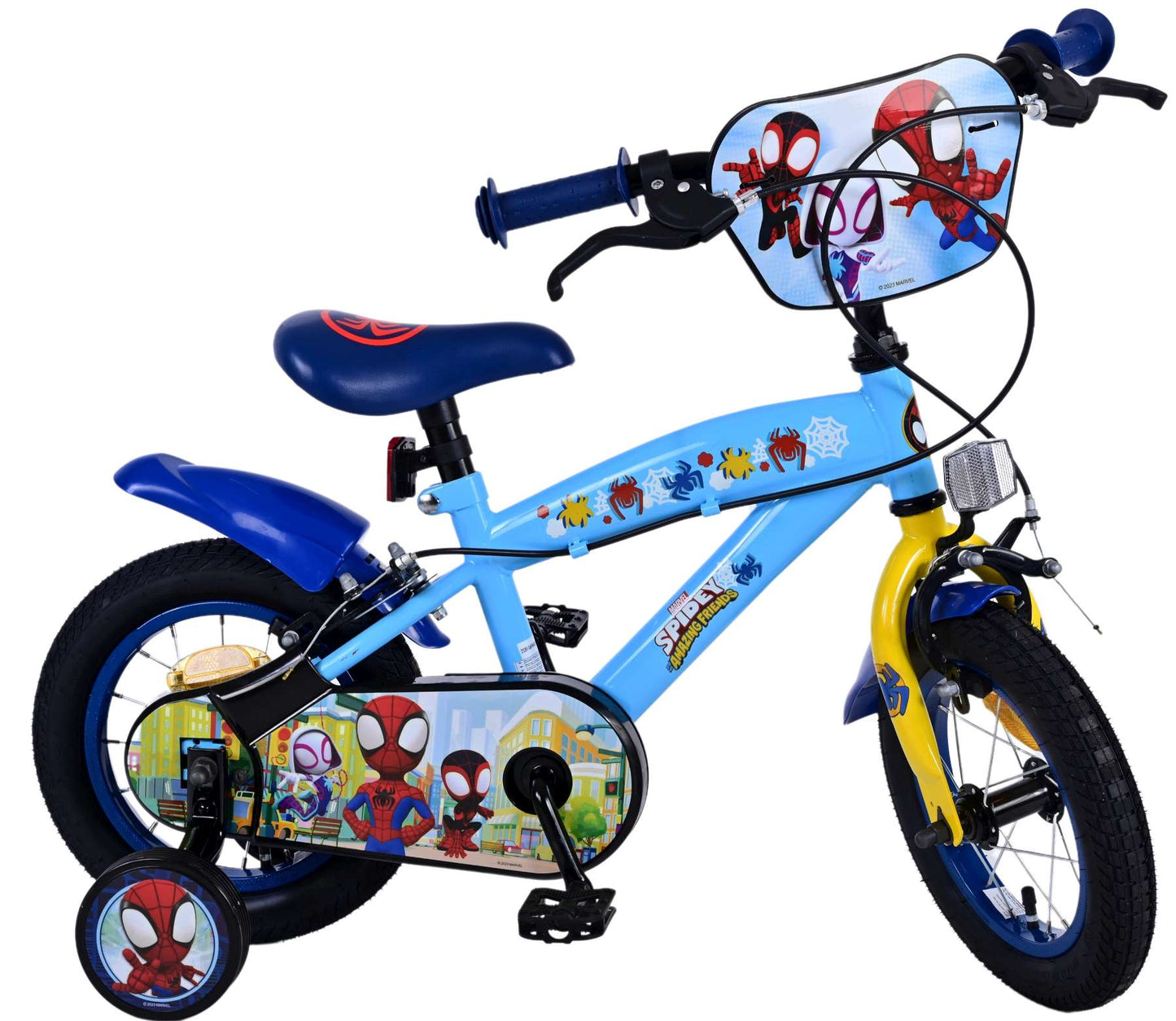 Spidey and his amazing friends Spidey Kinderfiets Jongens 12 inch Blauw Twee handremmen