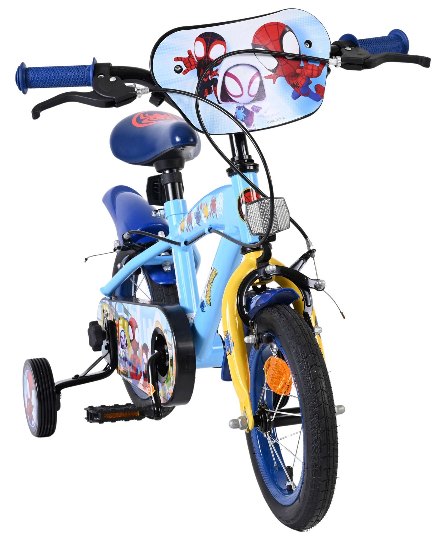 Spidey und seine tollen freunde spidey kinderfiets - jongens - 12 inch - blauw - twee handremmen