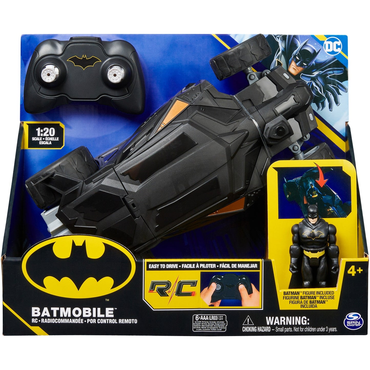 Spin Master Spin Batmobile met afstandsbediening (2,4 GHz)